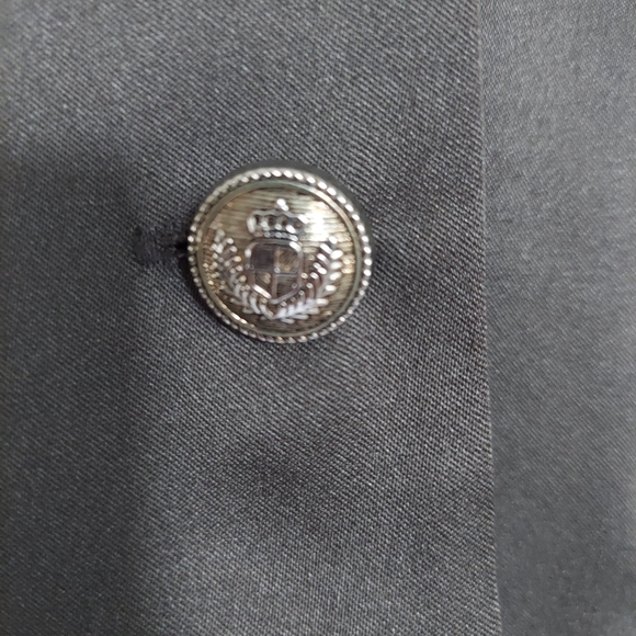 Helene Blake Petite Blazer Womens 6P Green Long Sleeve Collared - Picture 2 of 6